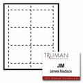 Popular Classic Horizontal Paper Name Badge Insert - 3 Color (4"x3")